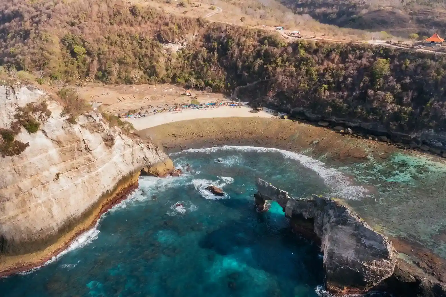 Atuh Beach bay from above on Nusa Penida