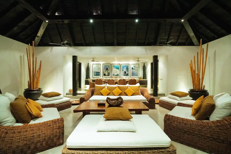 Family living room in a Bali villa